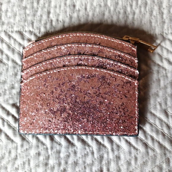 SOLD | FREE with purchase| Poppy & Peonies | Wild Card Pink Sparkly cardholder - Picture 2 of 2